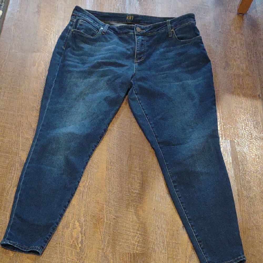 Kut from the Kloth Women's 16W Dark Wash Toothpick Skinny Jeans